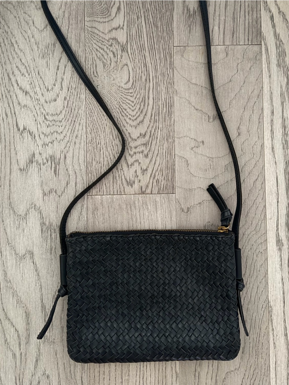 Madewell The Knotted Crossbody Bag in Woven Leather - True Black - Picture 3 of 3